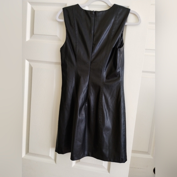Zara Sleek Black Mini Dress Medium - Picture 3 of 4